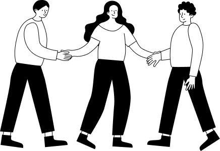 Иллюстрация людей, держащихся за руки
