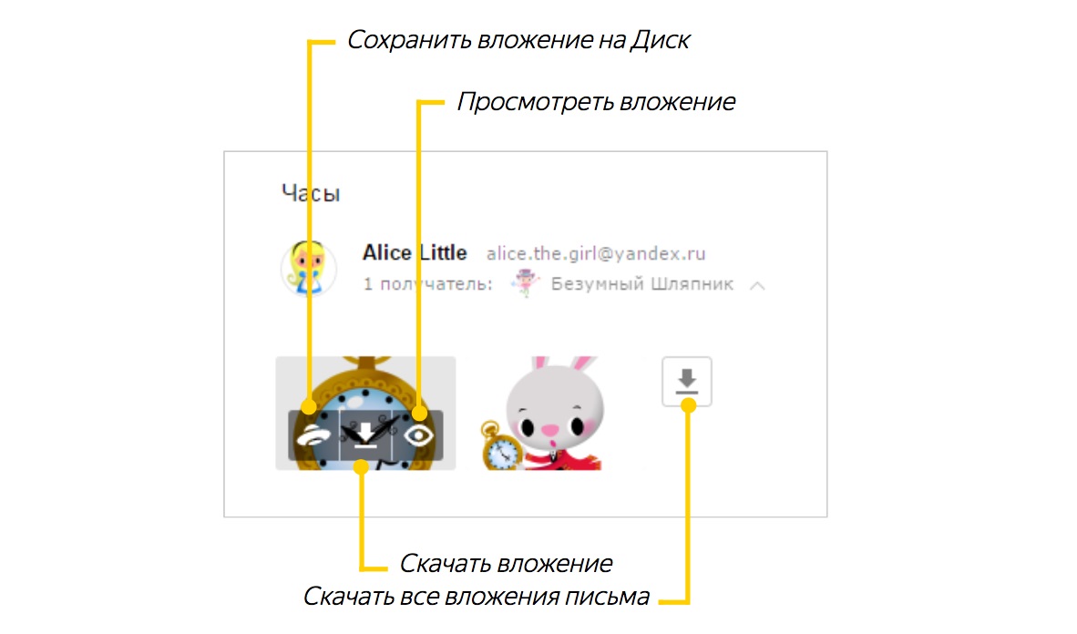 Как скачать оригинал письма?